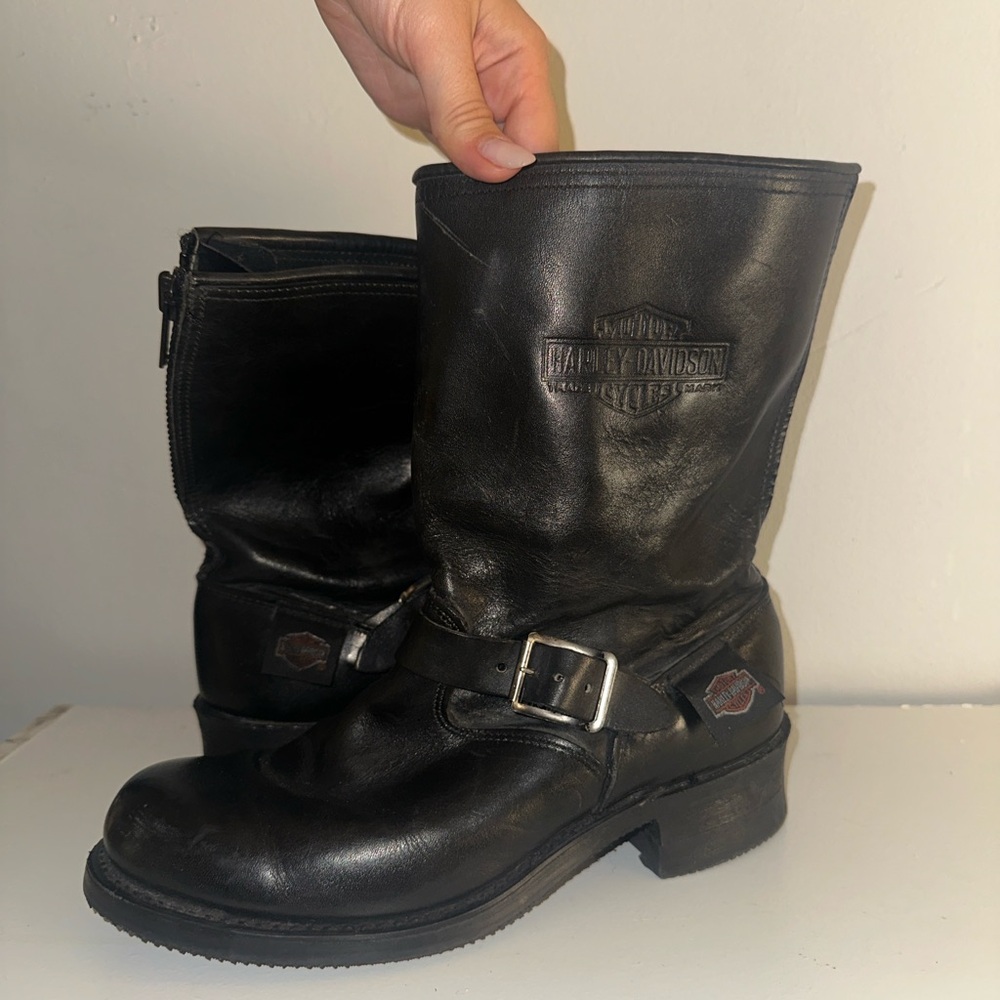 Harley-Davidson Black Leather Boots authentic